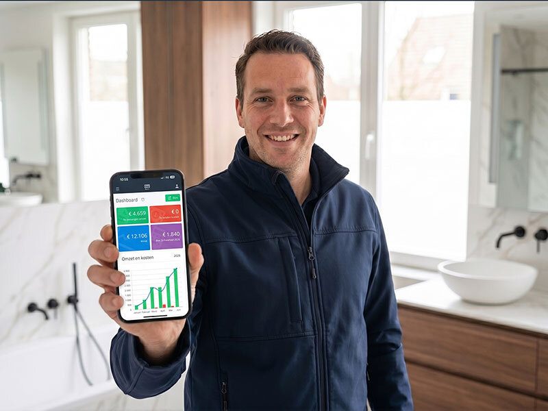 Zelfstandig loodgieter met DigiBoox boekhouding app